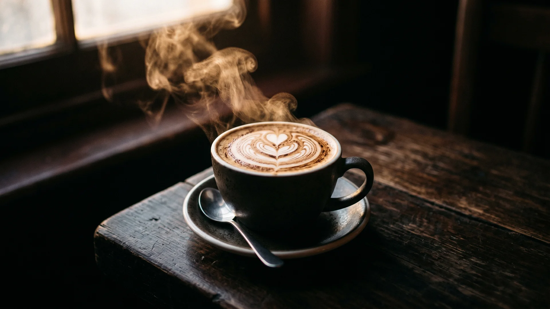 A cappuccino in the morning light at Nightingale Cafe